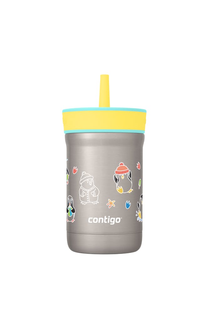 Kids Leighton Spill-Proof Stainless Steel Tumbler with Straw, 12oz W7