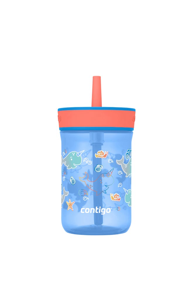 Kids’ Leighton Straw Tumbler with Spill-Proof Leak-Proof Lid, 14oz A1