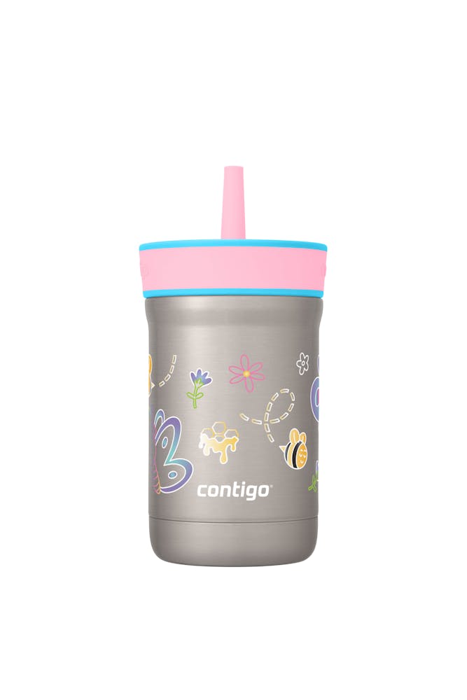 Kids Leighton Spill-Proof Stainless Steel Tumbler with Straw, 12oz W7